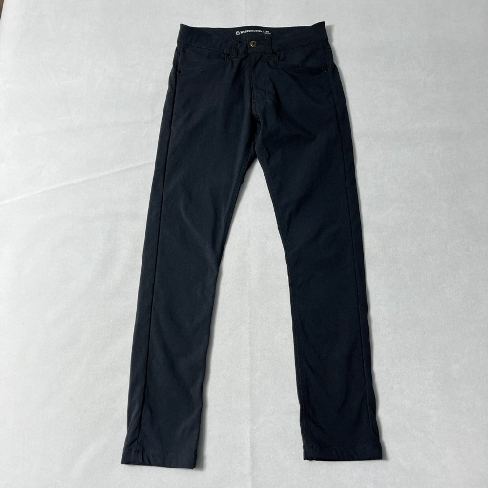 Western Rise Pants Men 28 Charcoal Gray Nylon Stretch